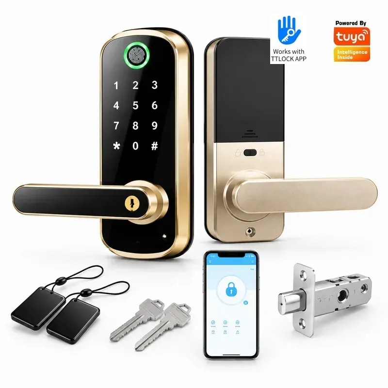 Kunci Pintu Kayu dengan Fitur  - Smart Door Lock Wifi ulasan dan harga